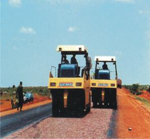 Newline West Africa road construction works